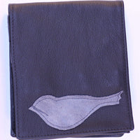 Leather Artisan Handmade leather scissor pouch gum leaf
