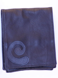 Leather Artisan Handmade leather scissor pouch swirl