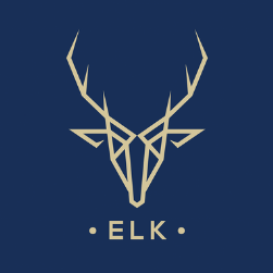 Elk Curved Pointed Polymer scissors 10cm