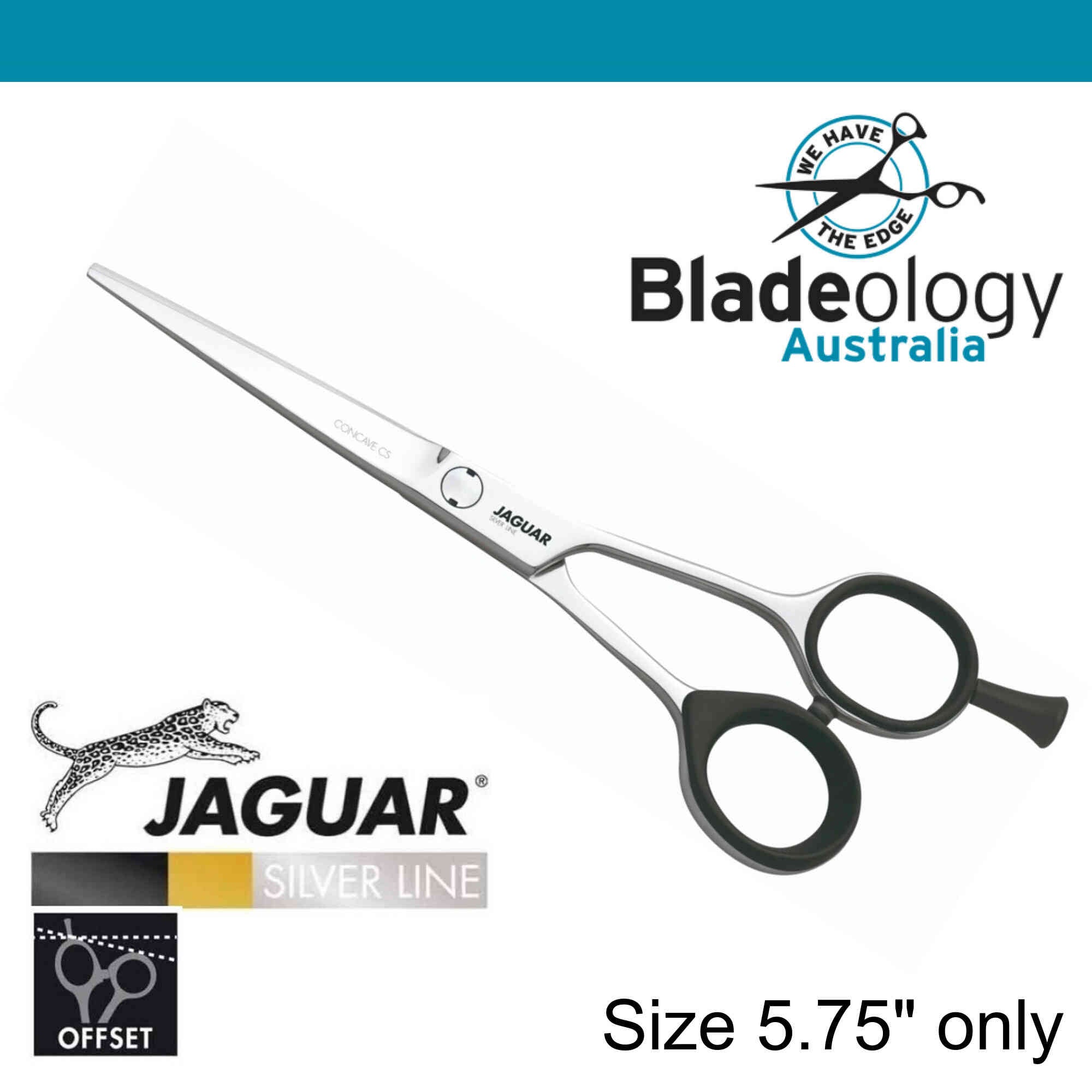 Jaguar Silver Concave CS Offset Scissors 5.75"