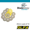 Olfa 45 mm blades (10 pack)