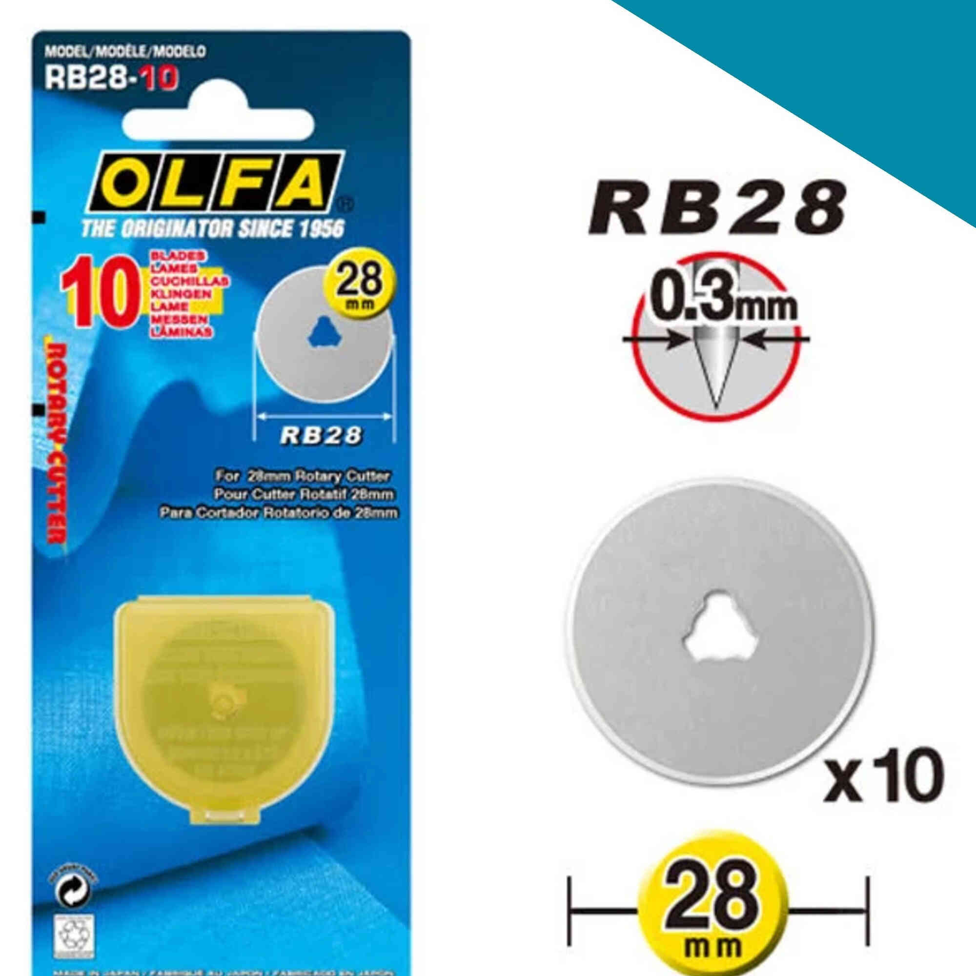 Olfa 28mm blades Rotary Cutter small (10 pack)
