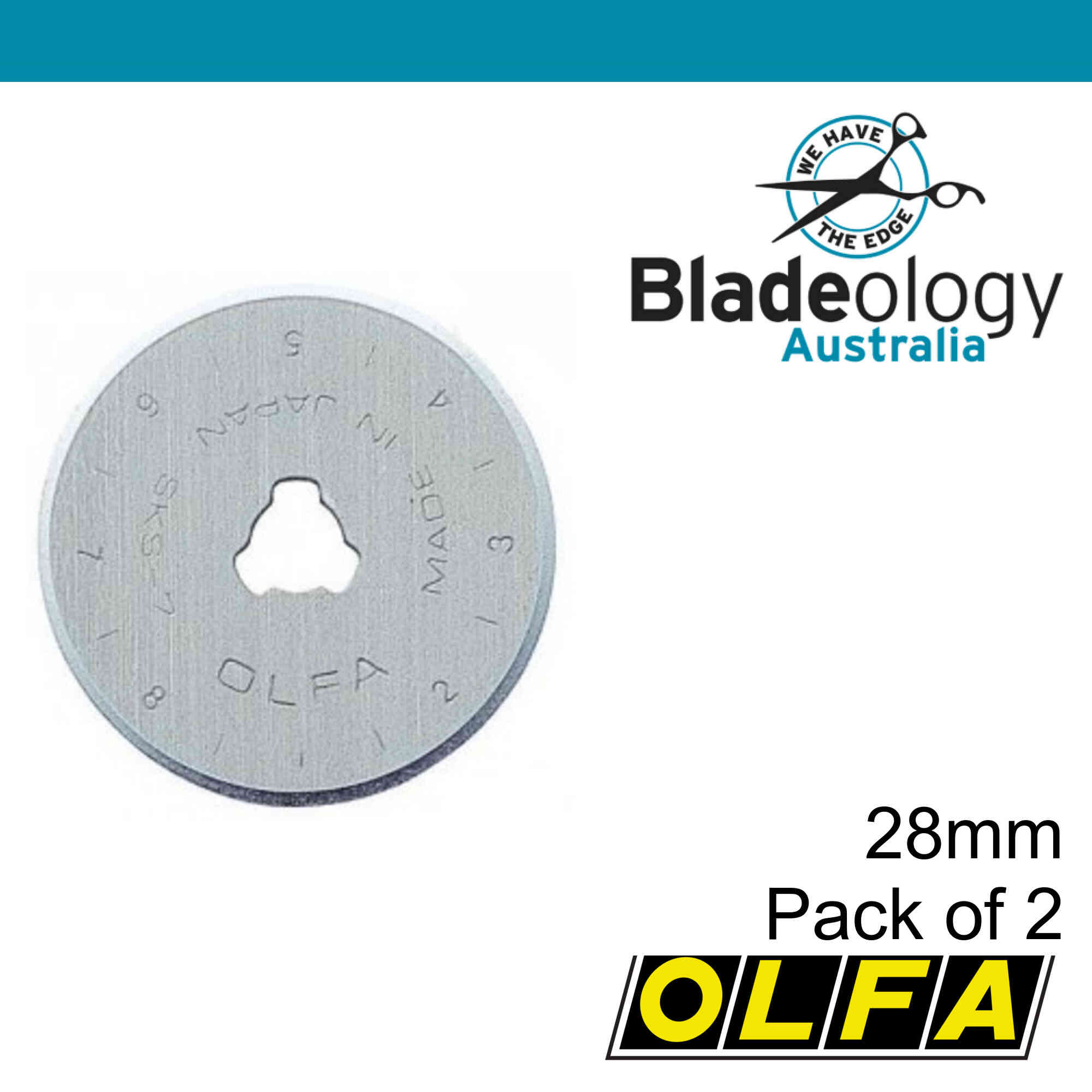 Olfa 28mm blades Rotary Cutter small (2 pack)