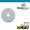 Olfa 28 mm blades Rotary Cutter small (2 pack)