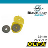 Olfa 28 mm blades Rotary Cutter small (2 pack)