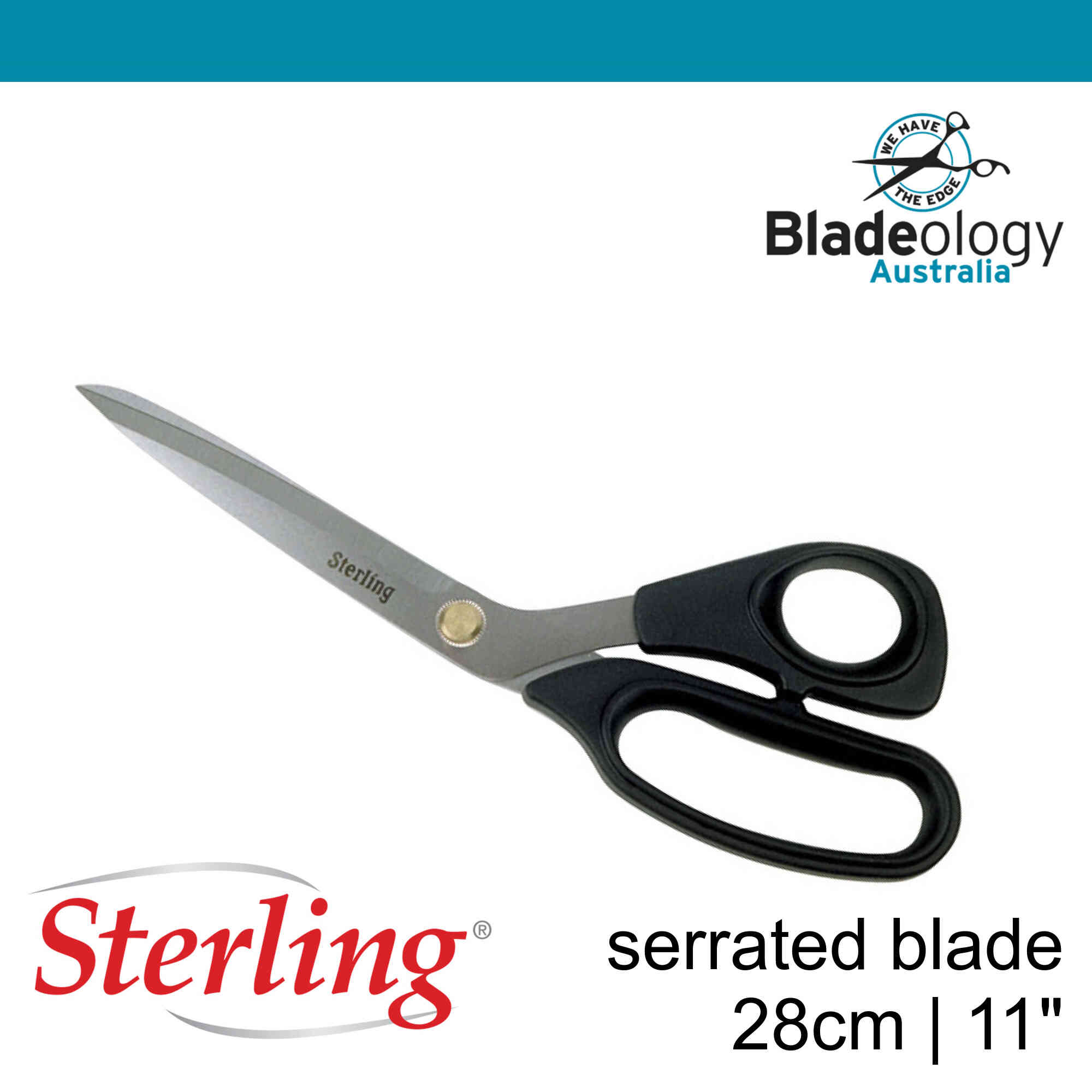 Sterling 11inch Serrated Tailor Shears Black Panther